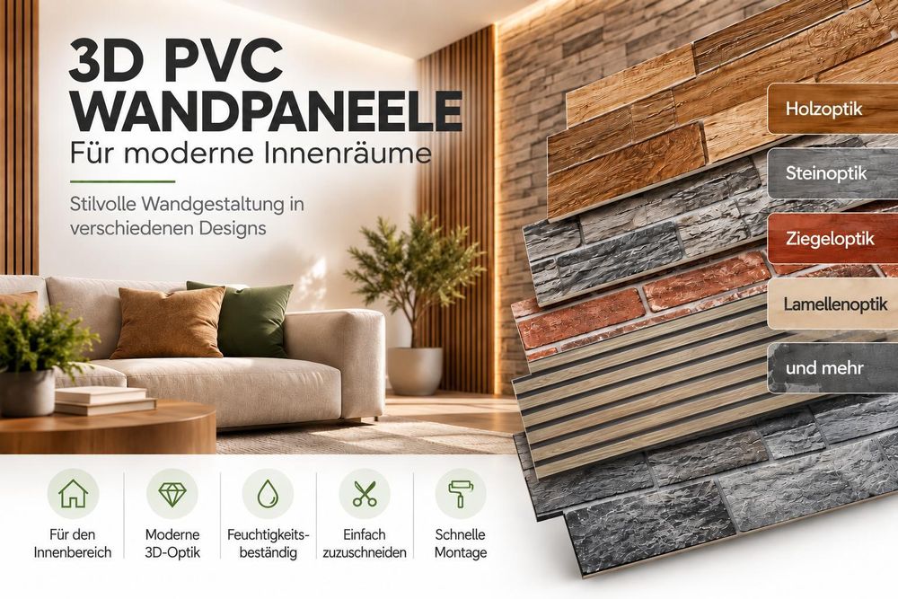 3D PVC-Wandpaneele für stilvolle Innenräume