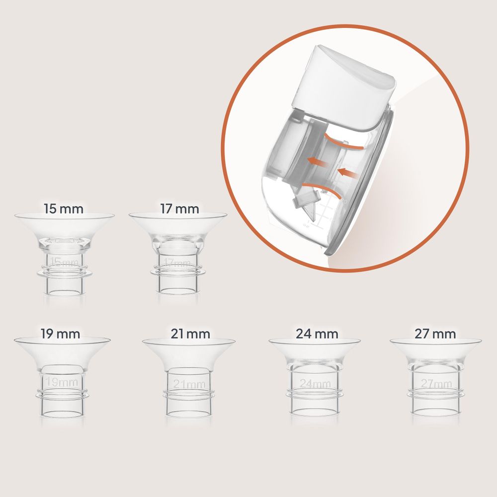 Lionelo Elektrische Milchpumpe Fidi Free Lumi Hands-free, 180 Min, 9 Modi, Beleuchtung, Speicher, Sterilisierbar, Display, Timer, 180ml Behälter