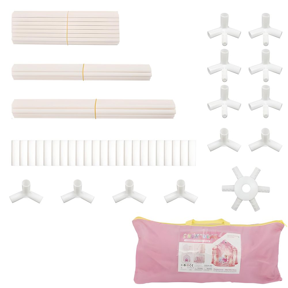 Kinderspielzelt, Spielhaus, Prinzessin Schloss mit Fenster, Indoor Outdoor, Baumwolle, für Mädchen und Jungen ab 3 Jahren, Geschenk, 140 cm Retoo