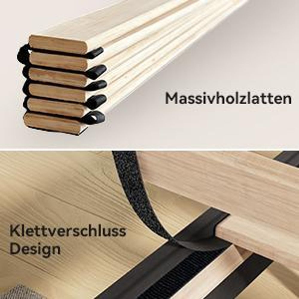 KUTAS Klassische Betten 140x190, Polsterbett Schwarz mit verstellbarem Kopfteil, Stauraum, Holzlatten, leises Bettgestell für Schlafzimmer