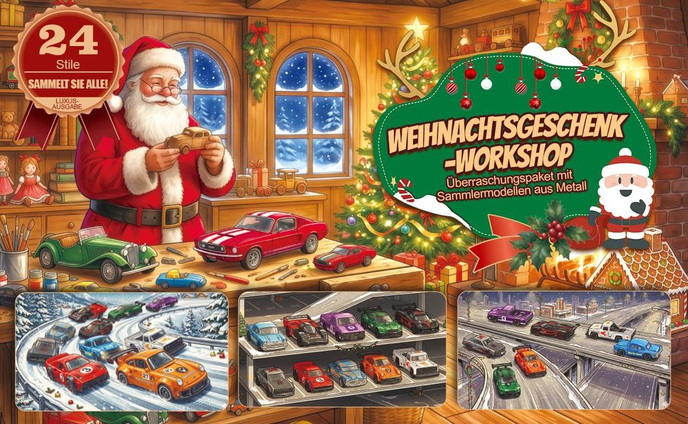 Spielzeug-Adventskalender Adventskalender Auto Kinder 2026, Weihnachtskalender Kinder Geschenk