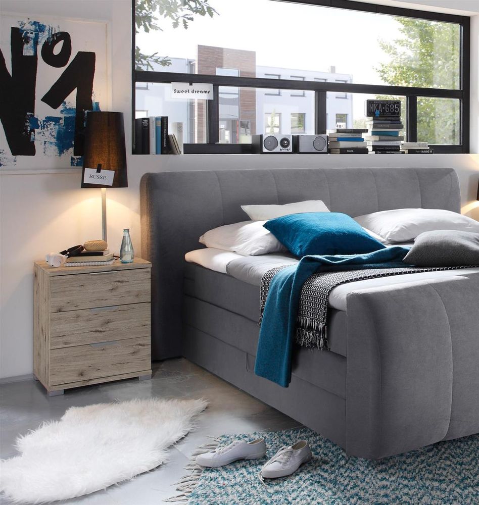 Nachtkommode "Nelli I" – moderne Nachttisch-Kommode mit 3 Schubladen und kompakter Stellfläche