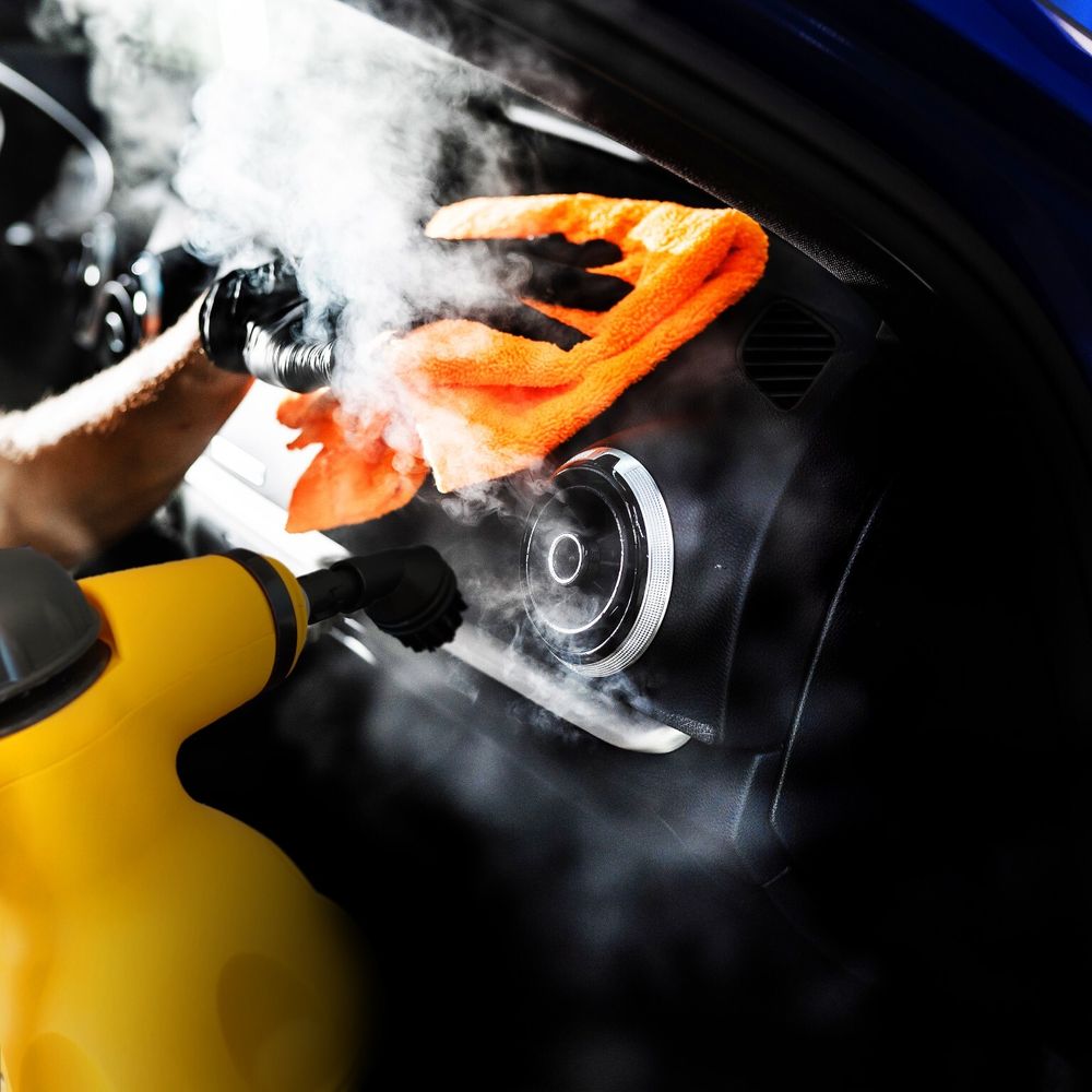 Dampfreiniger 900 W 450ml Wassertank | gegen Fett, Schmutz und Verunreinigungen | Polstermöbel Reinigungsgerät für Auto, Küche, Bad Retoo