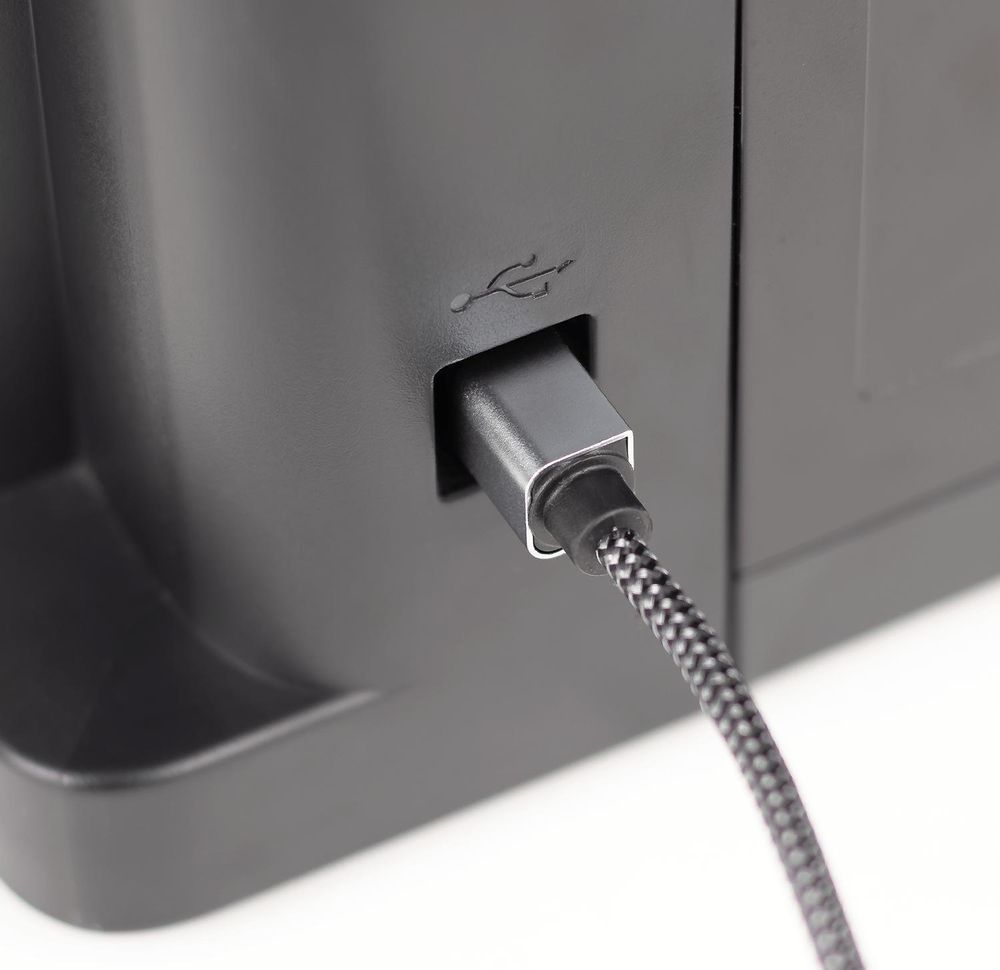 USB A zu B Druckerkabel 1.5 Meter Hochwertiges Datenkabel für Drucker Scanner USB 2.0 Geschwindigkeit Stabiles Nylongeflecht mit Metallsteckern Reagle