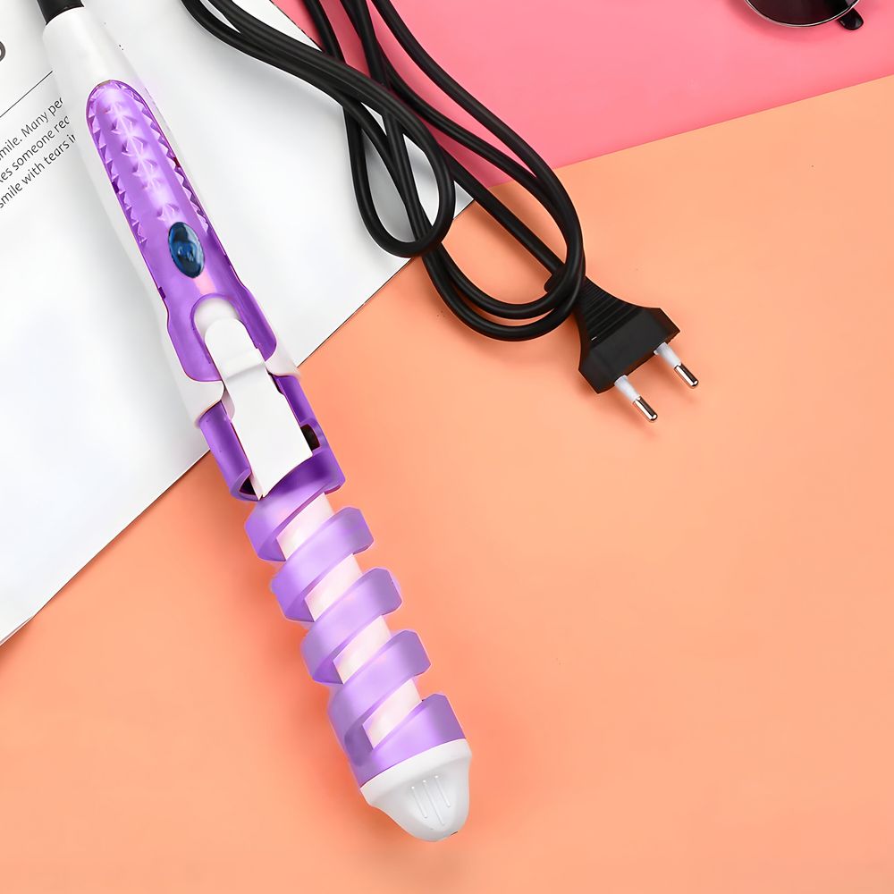 Lockenstab Keramik Lockenwickler Haar Rollen Styling Lockenstäbe Große und Kleine Locken Keramikbeschichtung Schnelle Erwärmung Curling Iron Wand Violett Retoo