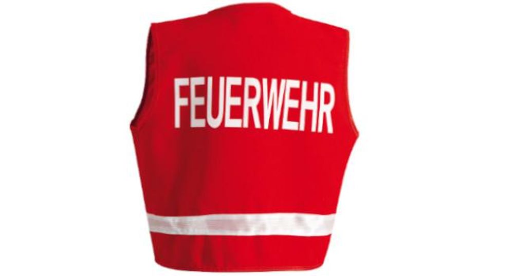 Spiel-Weste für Kinder, Feuerwehr, rot, verschiedene Größen, Feuerwehr (116)
