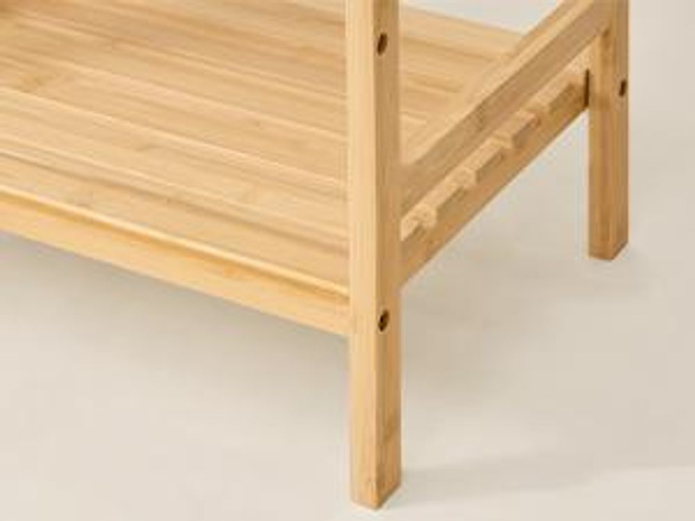 SONGMICS Bambus Standregal mit 6 Ablagen, Bücherregal, für Wohnzimmer, Bad, Küche, Schlafzimmer, naturfarben