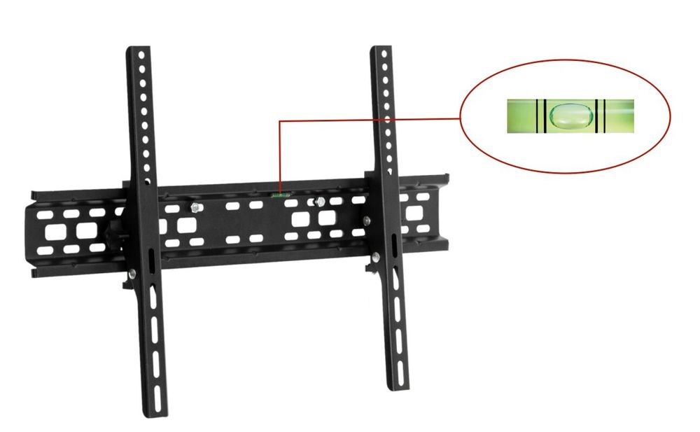 TV-Wandmontage, Geeignet für 32-70 Zoll Fernseher,belastbar 50 kg,Einstellbarer Winkel -5° bis +20°