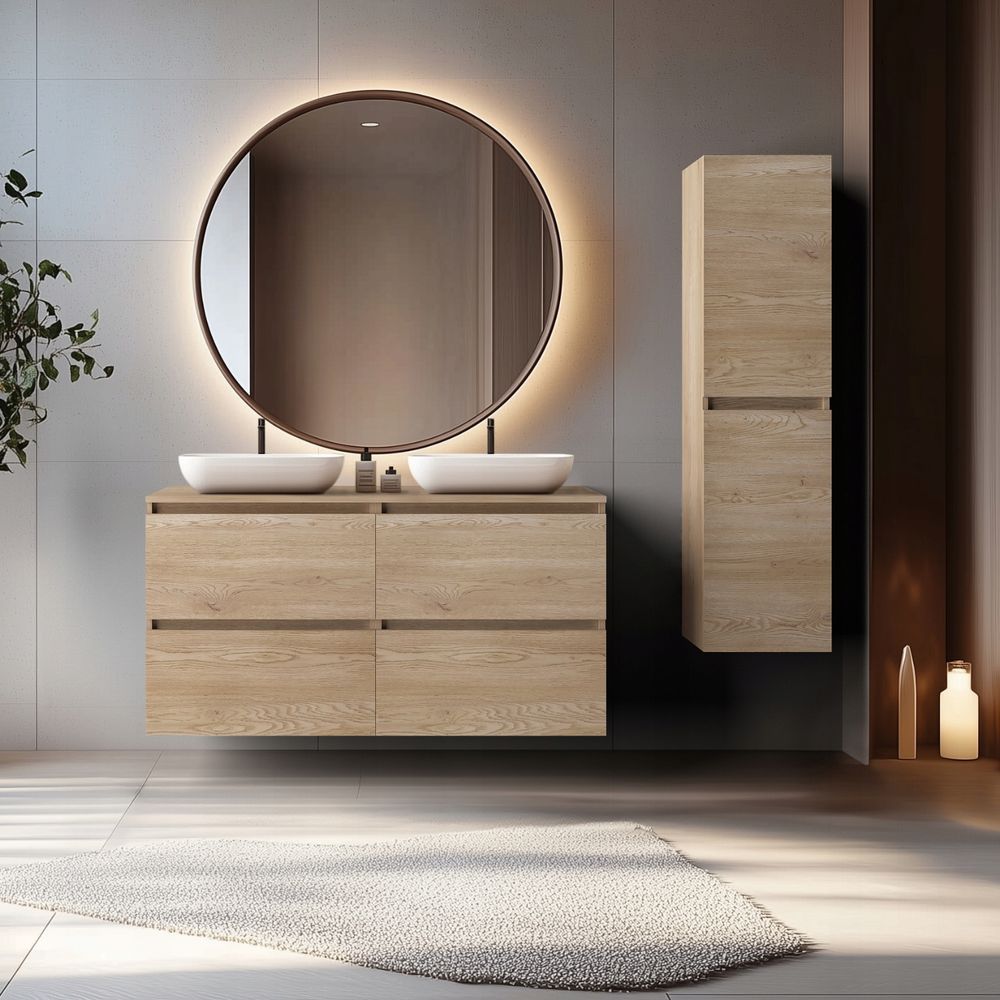 RODAN, Badezimmerschränke, Badmöbel, Badezimmer Hochschrank, Hoch Schrank Bad