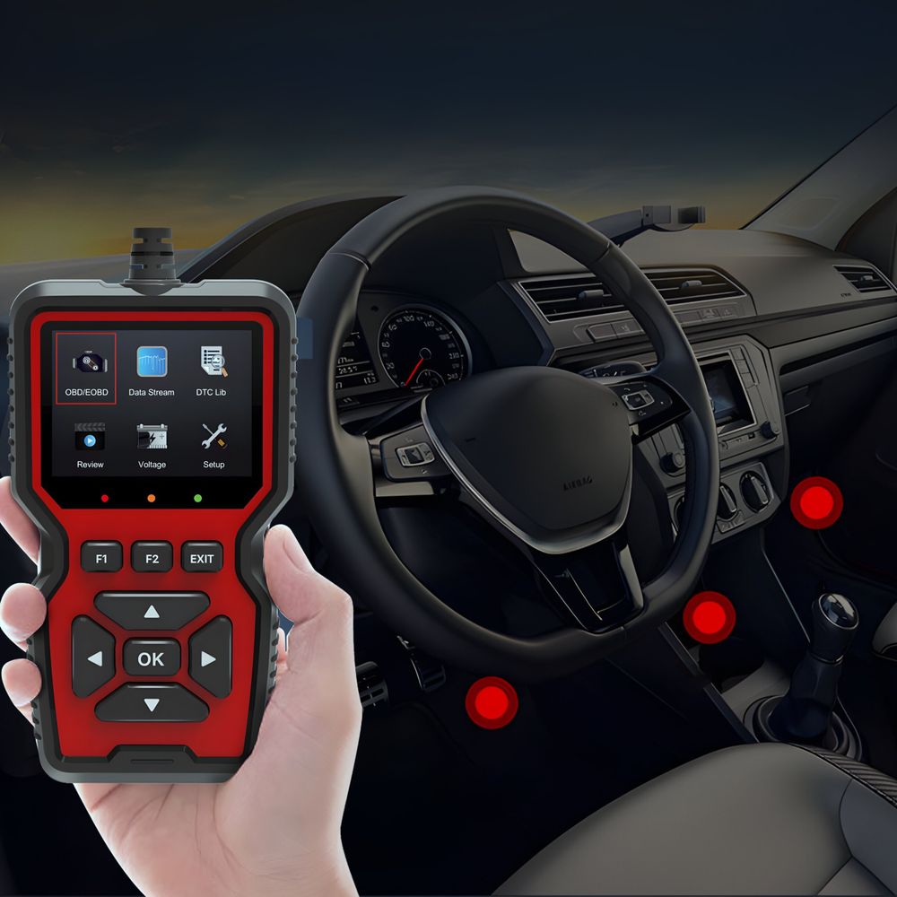 OBD2 Diagnosegerät Auto Diagnosewerkzeuge Universal KFZ Diagnose Handscanner OBDII Code-Scanner-Fahrzeug-Fehlercodeleser Fehlerauslesegerät Retoo