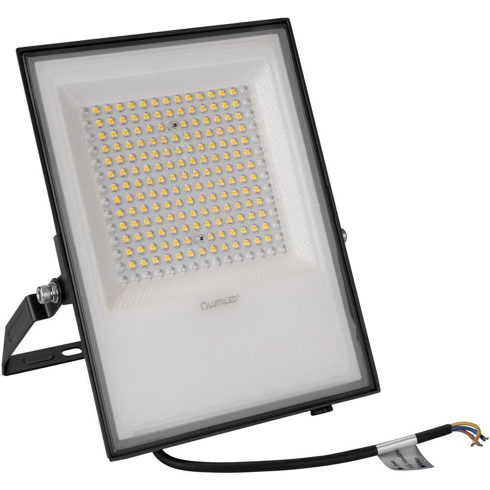 LUMILED LED Strahler mit Linse 150W Superhell Außenstrahler 16500 lm LED Fluter Strahler für Außen IP65 Wasserdicht IK05 4000K Neutralweiß Scheinwerfer Flutlichter schwarz Flutlichtstrahler