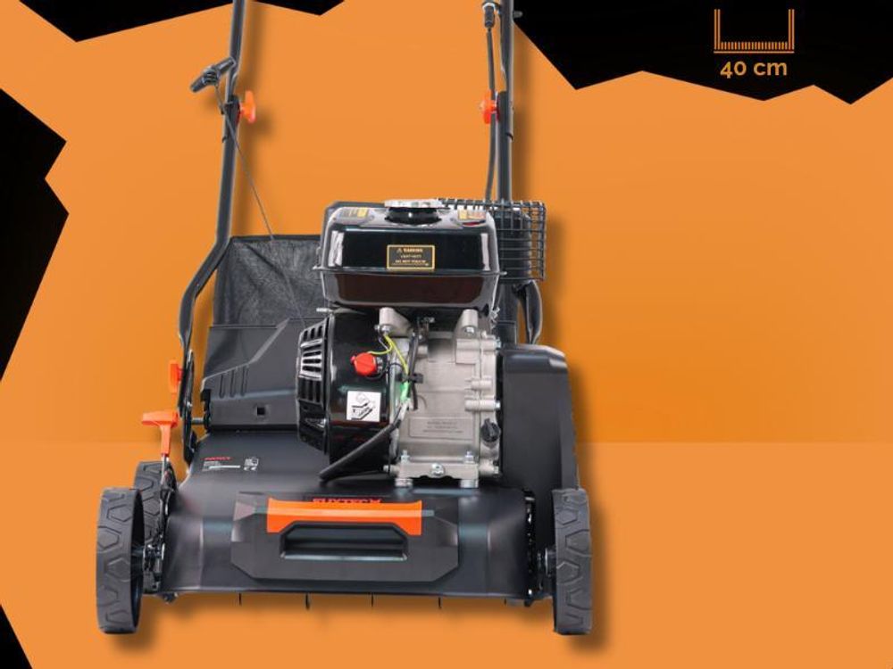 FUXTEC Benzin Vertikutierer FX-BV240ECO - 40cm | 40L Grasfangkorb| 4,1Kw