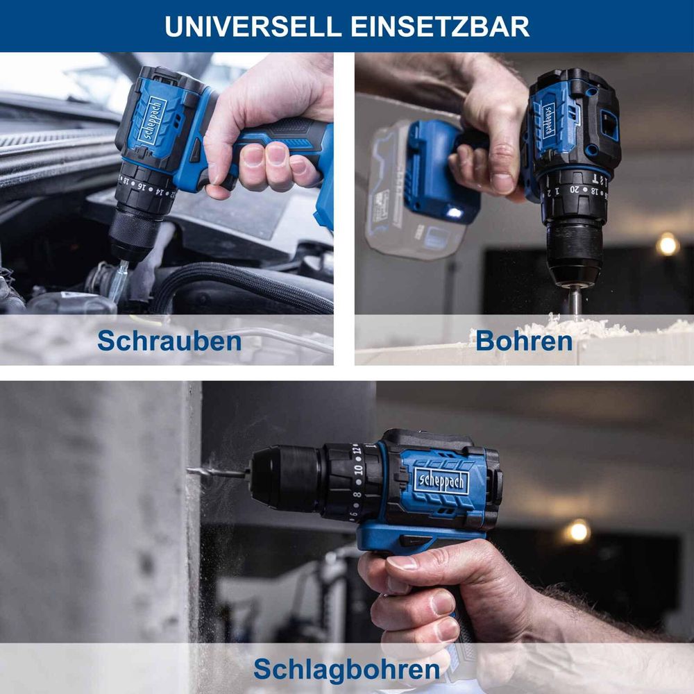 Das Bild zeigt den Schlagbohrschrauber in einer Detailaufnahme.