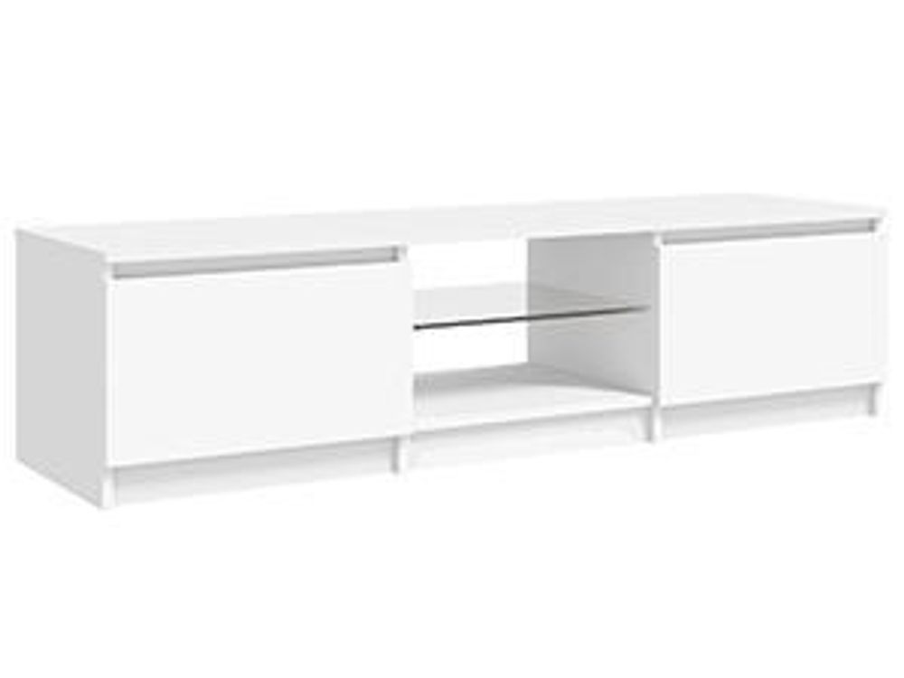 vidaXL TV-Schrank mit LED-Leuchten Weiß 140x40x36 cm