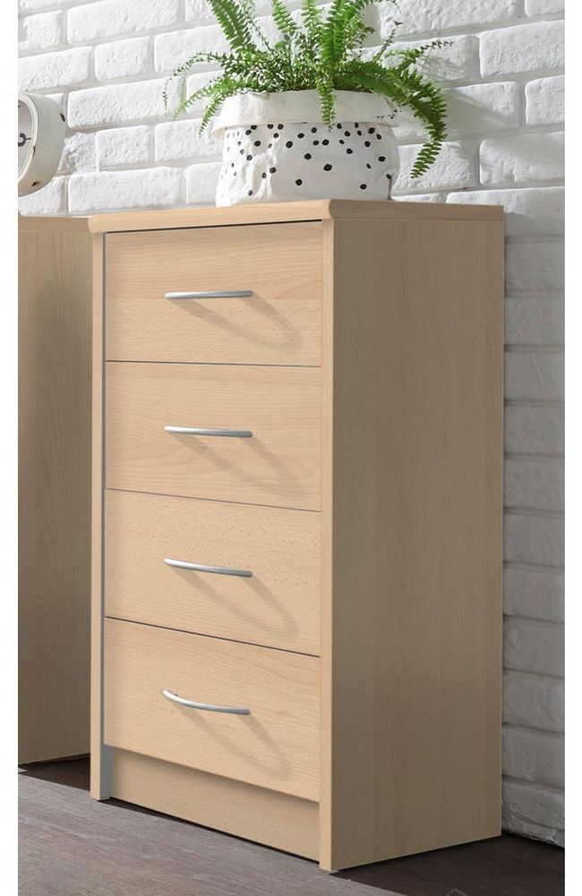 Kommode "Olli IX" – moderne Stauraum-Kommode mit 4 Schubladen und kompakter Grundfläche