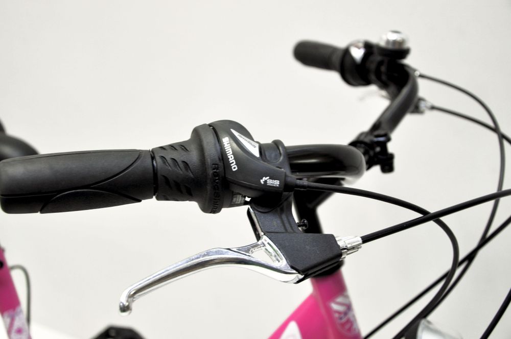 Talson Mädchen-Fahrrad 24 Zoll, 21-GG-Shimano, mit Beleuchtung und Gepäckträger, Farbe Rosa