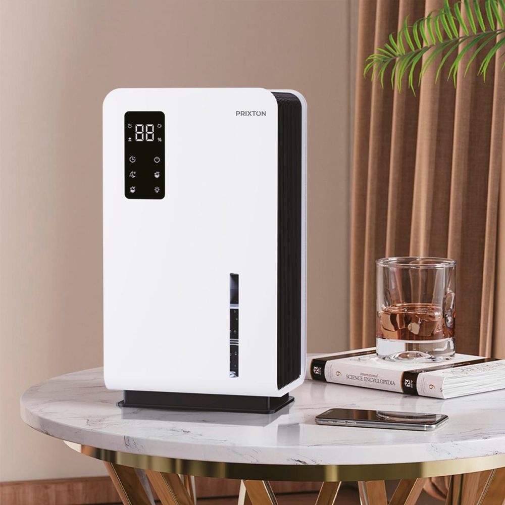 PRIXTON Luftentfeuchter & Luftreiniger Aura 2‑in‑1, thermoelektrisches System, Automatische Regulierung, Nachtmodus, 3 L Tank, große Reichweite