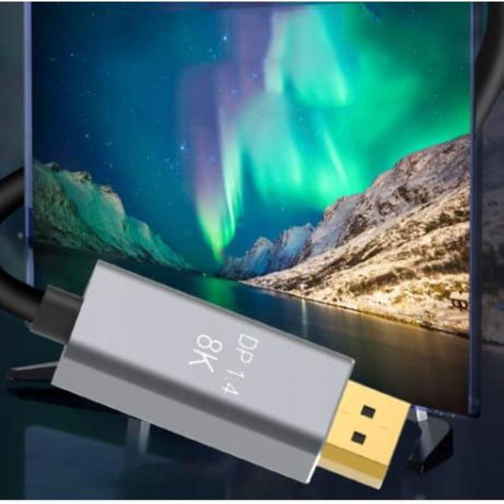 Kabel - USB-C auf DisplayPort - 8K 5K 4K - 240 Hz - Thunderbolt 3.0 4.0 - 2 m - für Apple - fur Andoid