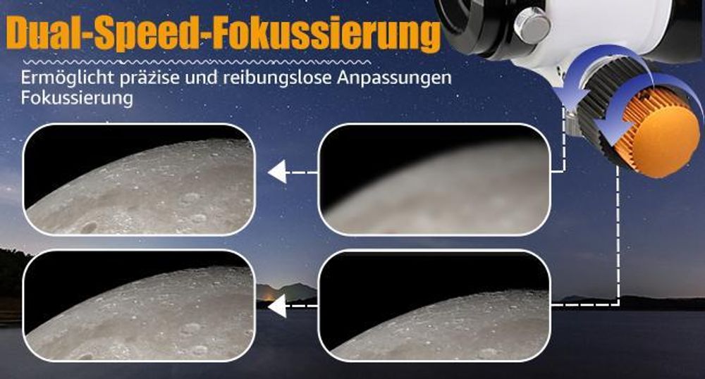 Svbony SV503 Teleskop, mit SV226Filterrad M42-M48, 80F7 Teleskope OTA,Doppelt ED, mit Dual Speed Fokussierer, Professionelles Optische Tubusbaugruppen