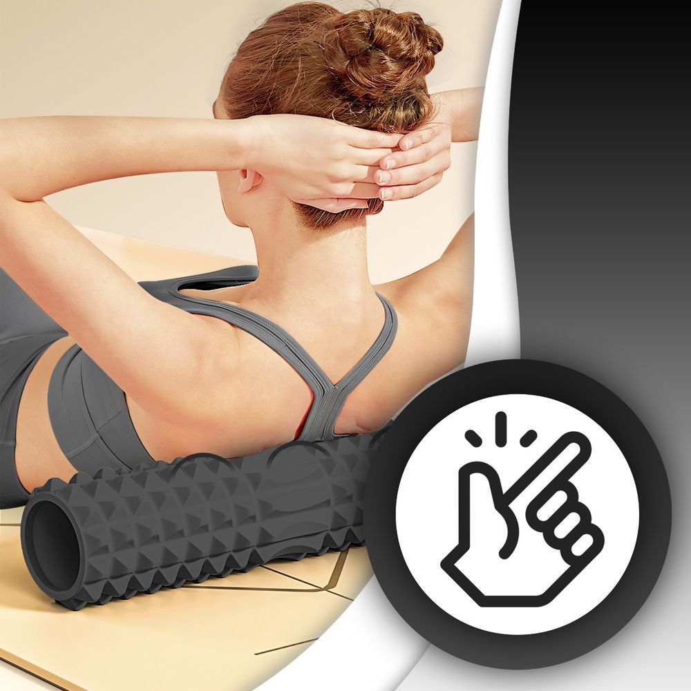 33cm Faszienrolle zur Selbstmassage – Mittelharte Massageroller Schaumlrolle, Fitnessrolle, Pilatesrolle, EVA-Schaum, Rückenmassage, Pilates Retoo