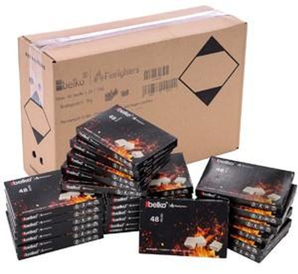 Flammingo® Anzündwürfel auf Kerosinbasis, weiß, 4x48 Stück, 720g