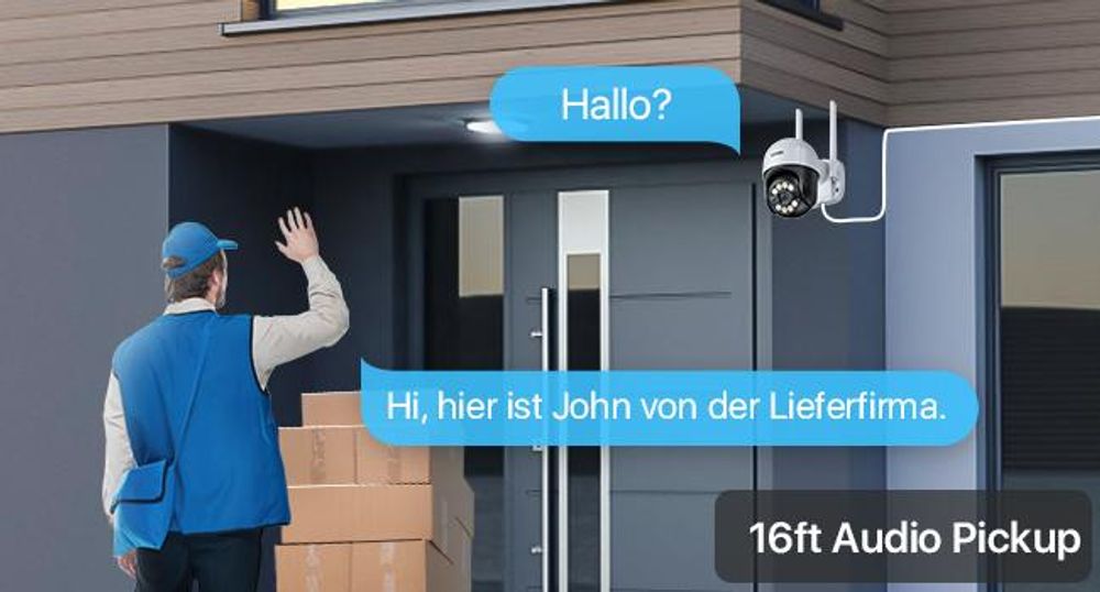 ZOSI 2MP 1080p Überwachungskamera Aussen WLAN mit Plug-in Strom, 360° Schwenkbar IP Dome Kamera, KI Personen-/Fahrzeugerkennung, Auto Tracking