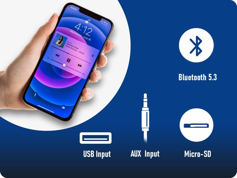 Fontastic Party-Lautsprecher Zeal 600 - Bluetooth Lautsprecher mit USB-Wiedergabe, AUX und MicroSD - Karaoke Box mit Mikrofon - tragbares Soundsystem