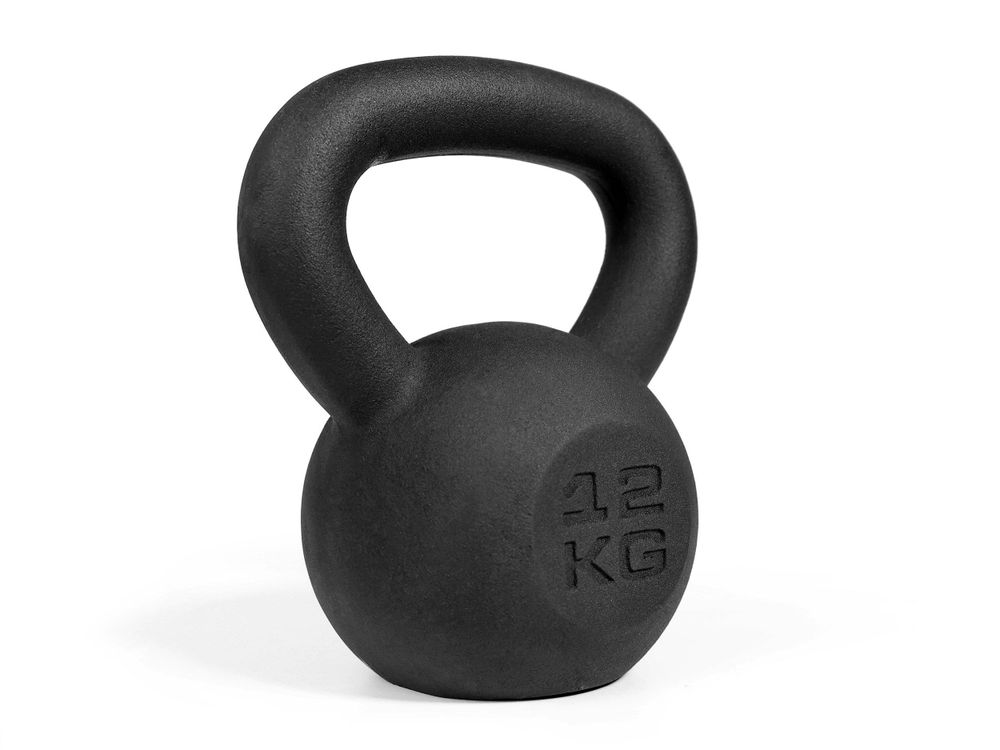 Zipro Kettlebell 12 kg Gusseisen – Massives Kugelhantel Gewicht für Crossfit & Ganzkörpertraining Pulverbeschichtetes Guss-Eisen Ergonomischer Griff