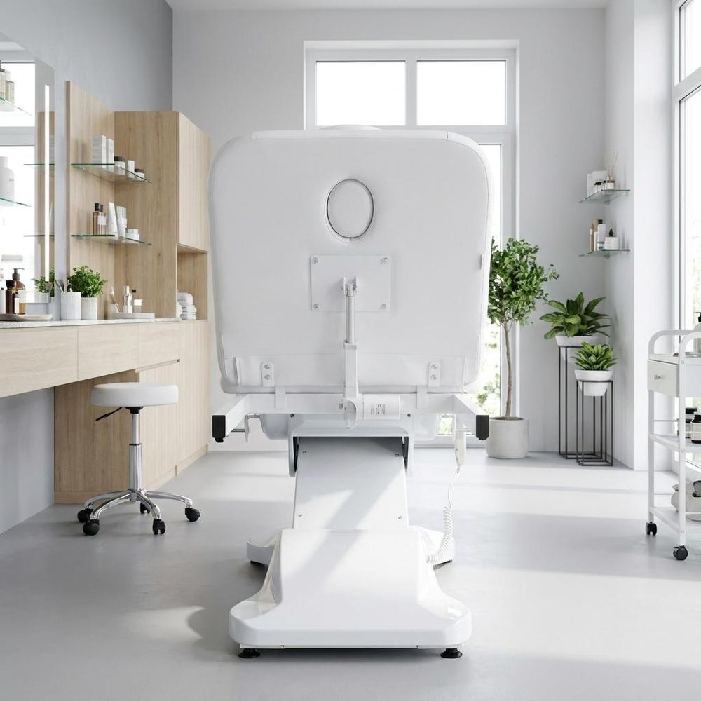 Fauteuil lit de massage électrique chauffant Amaris - 2 moteurs, pour salon de beauté, esthétique