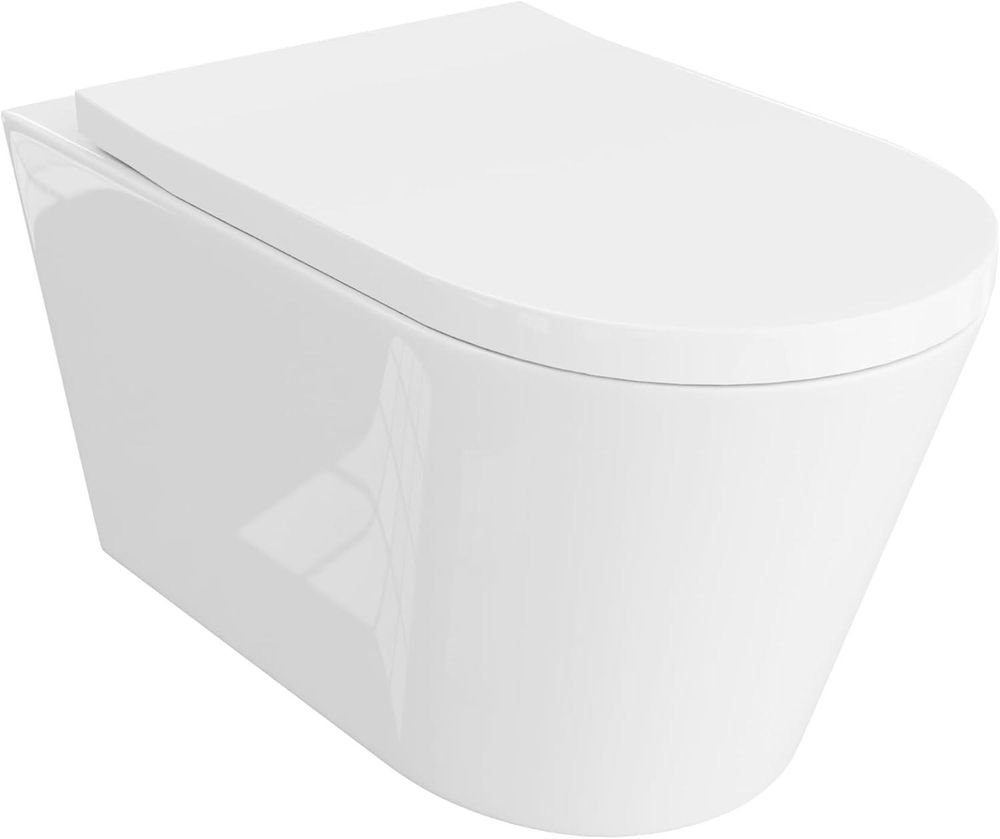 Lavita | Wc-schüssel Versoni 3.0 - Weiß - 49x36x37 Cm - Rimfree - Hygienische Toilette
