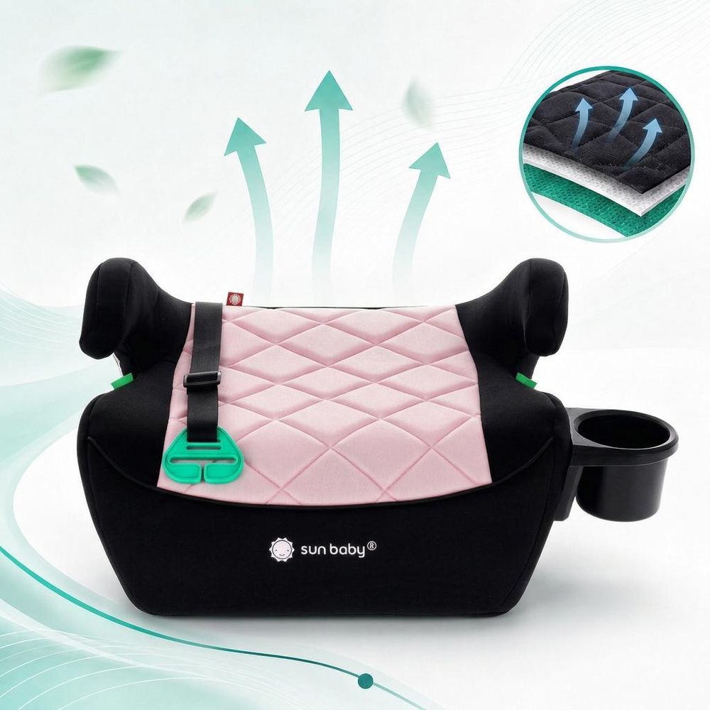 Sun Baby LittleNest Pro graue Autokindersitzerhöhung mit ISOFIX