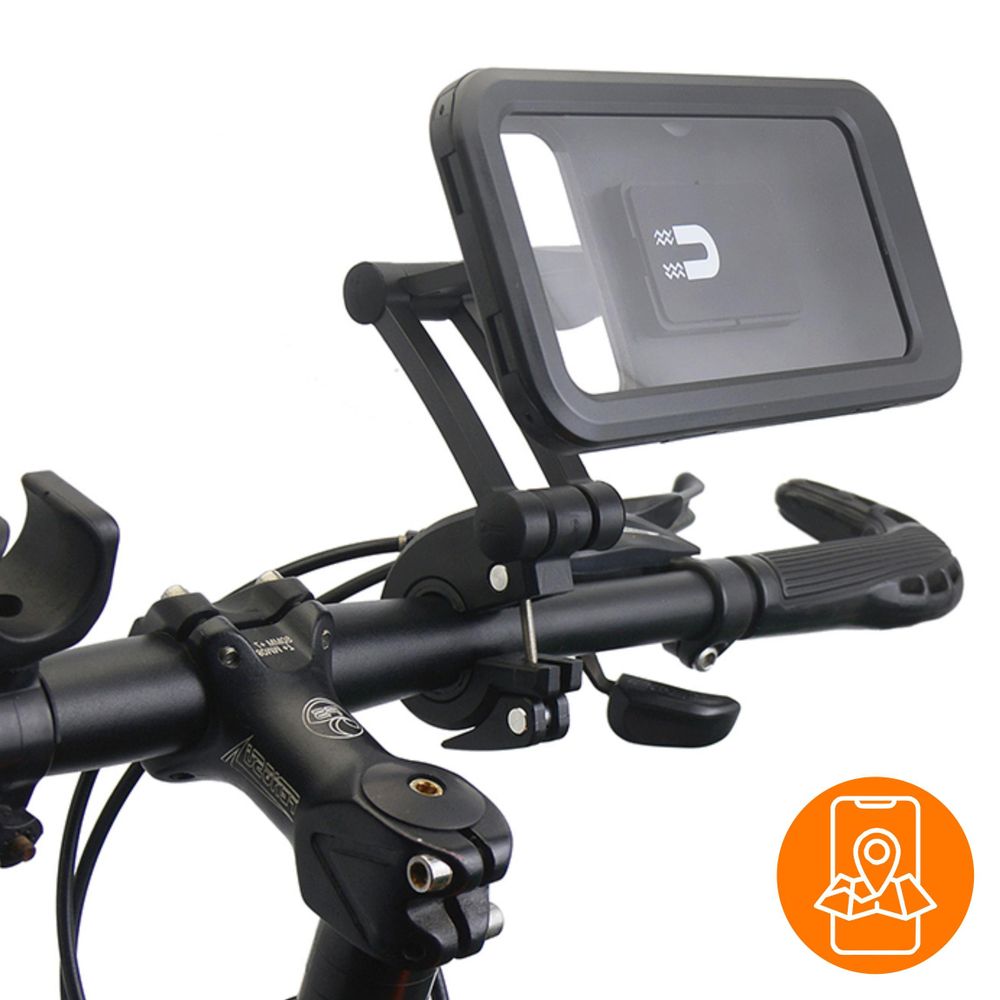 Wasserdichte Handyhalterung Fahrrad & Motorrad IPX6, 360° drehbarer Universal Halter für 4-6.7 Zoll Smartphones, Stoßfest, EVI BIKE Secure360