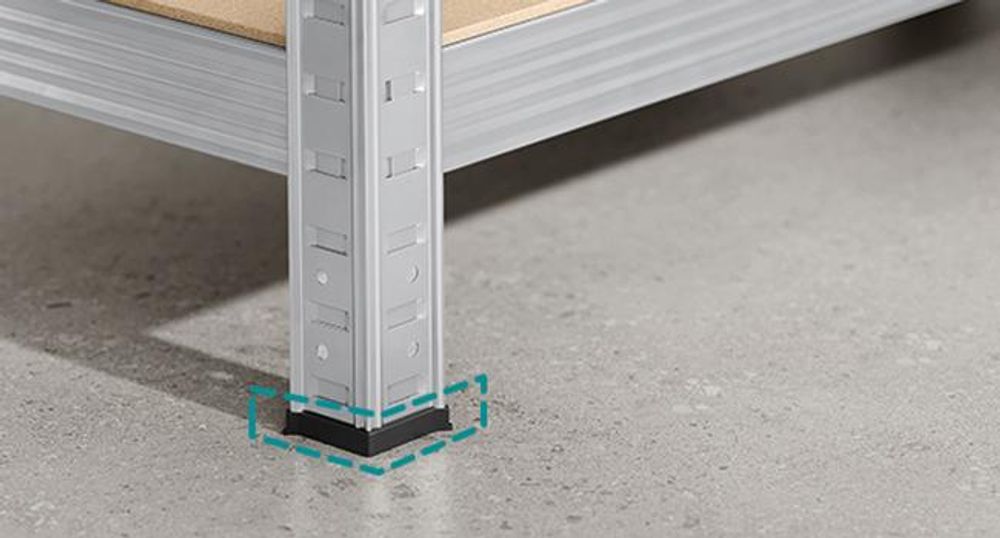 SONGMICS Lagerregal mit 5 Regalböden, 200 x 100 x 50 cm, bis 875 kg belastbar (120 kg pro Ablage), Schwerlastregal, höhenverstellbare Ablagen, verstärktes Stahlgestell, silbern GLR050E01