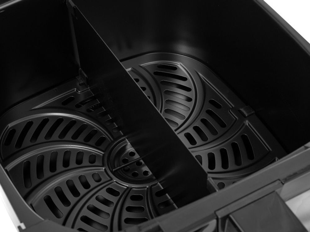 LEHMANN Heißluftfritteuse, Airfryer 1800 W, Kapazität 8L, max 200°C, 12 Programmen, mit Sichtfenster - Backen und Frittieren Ohne Fett