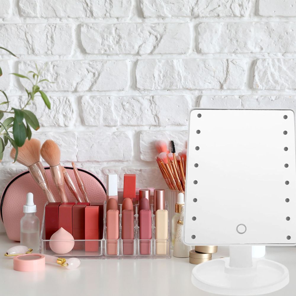 Kosmetikspiegel Schminkspiegel mit LED Licht Tischspiegel Beleuchtet Make-Up Kosmetik Spiegel mit Beleuchtung Schminkspiegel Hollywood Retoo