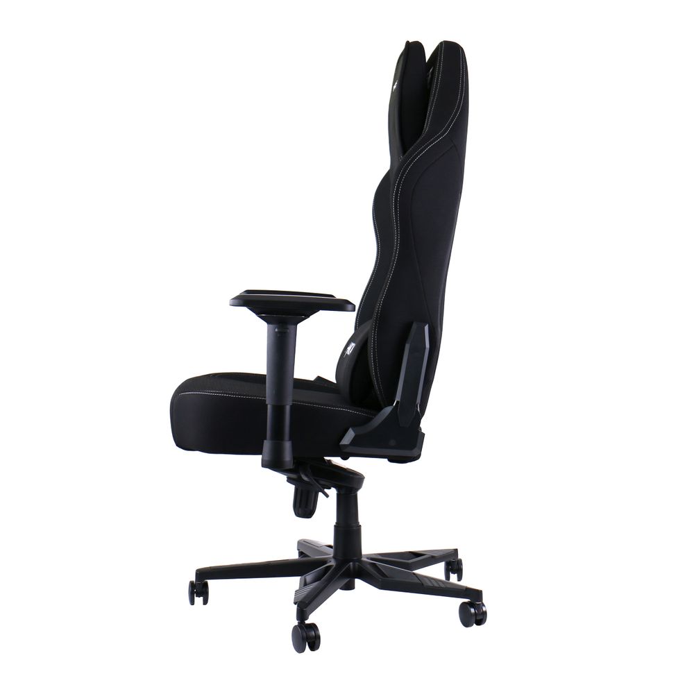 Hyrican Striker "Runner" Gaming Stuhl, Stoff, 3D-Armlehnen, Stahlrahmen, schwarz