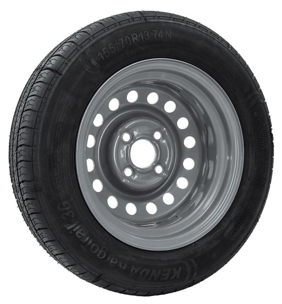 KENDA Anhängerrad 155/70 R13 4x98 ET30 für leichte Pkw-Anhänger