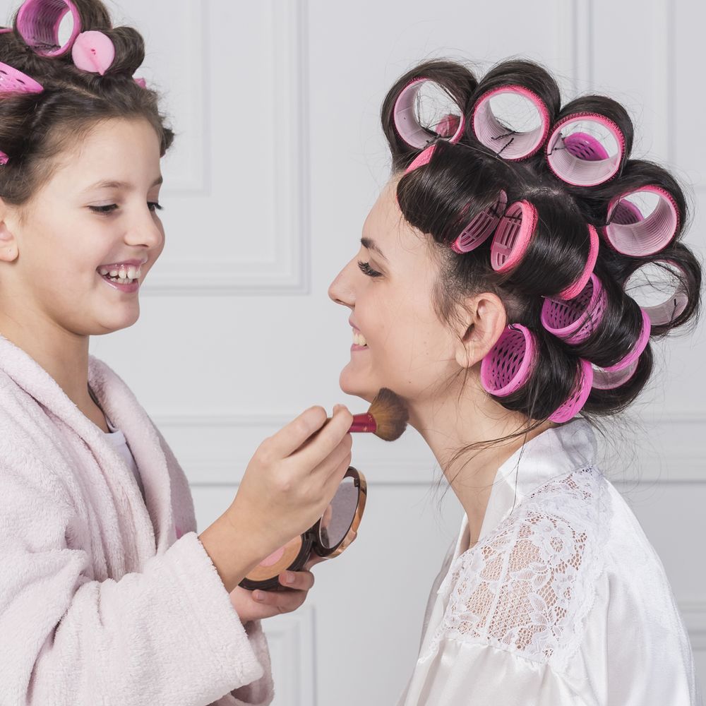 6 Stücke Lockenwickler locken Set Hitzefreie Jumbo Groß Kleine Lockenwickler Selbsthaftend Hair Rollers Klammern 25mm 33 mm 43 mm Retoo