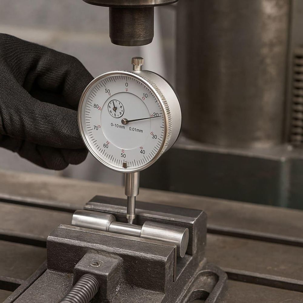 LUXTOM | Messuhr 0-10mm, Ablesung 0,01 mm, Ziffernblatt, Zeigerumdrehung 1 mm