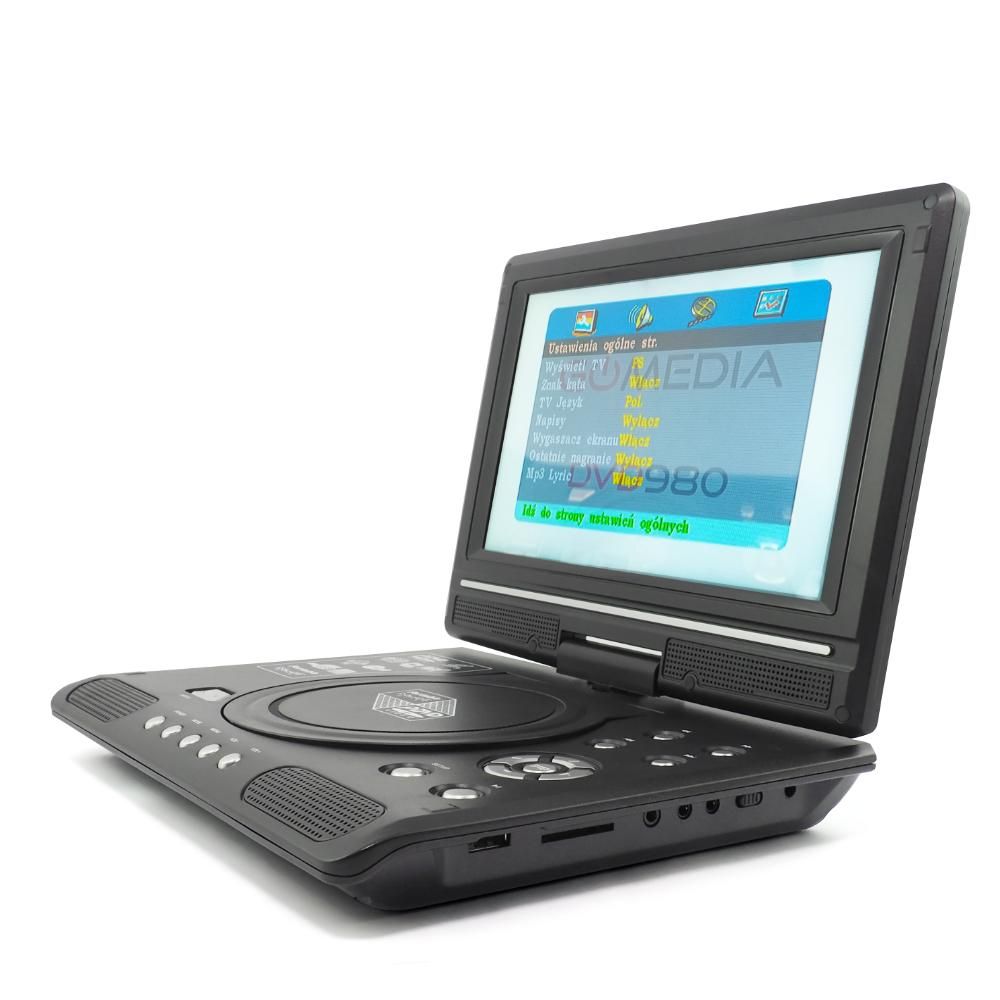 Przenośny Odtwarzacz DVD 980 Gomedia 9.8" 300 Gier Polskie Menu Antena USB