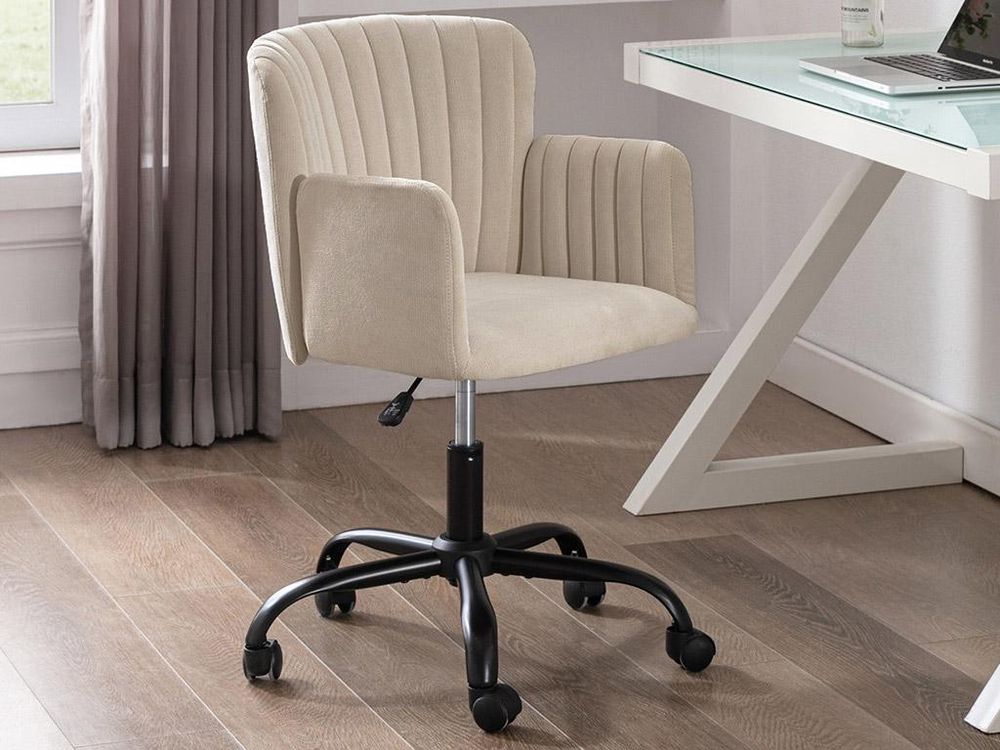 Bürosessel - Stoff - beige - höhenverstellbar - TOARA