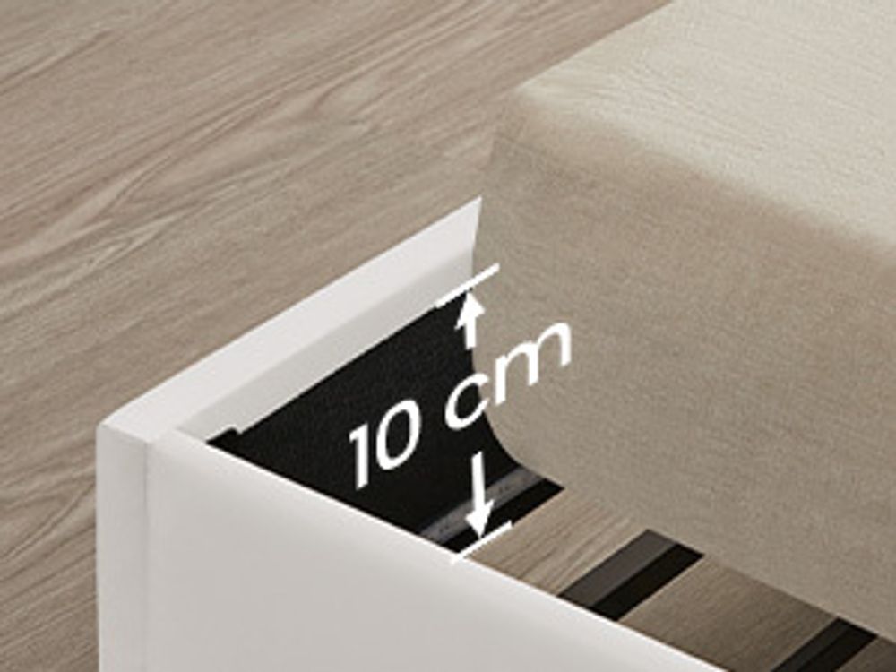 VASAGLE Bettgestell, Doppelbettgestell, 140 x 200 cm, schwebender visueller Effekt, Bett mit LED-Beleuchtung, hohem Kopfteil, Ladestation, modern