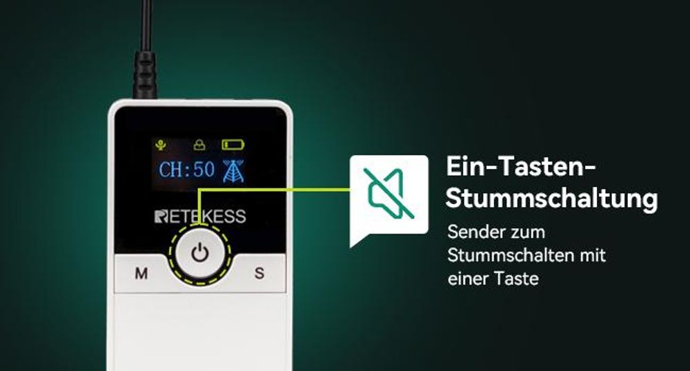 Retekess TT116 Tour Guide System, Tragbares Drahtloses Audiosystem, 200 m, Geräuschreduzierung, Rauschunterdrückung, für Tourismus, Fabrik, Schule