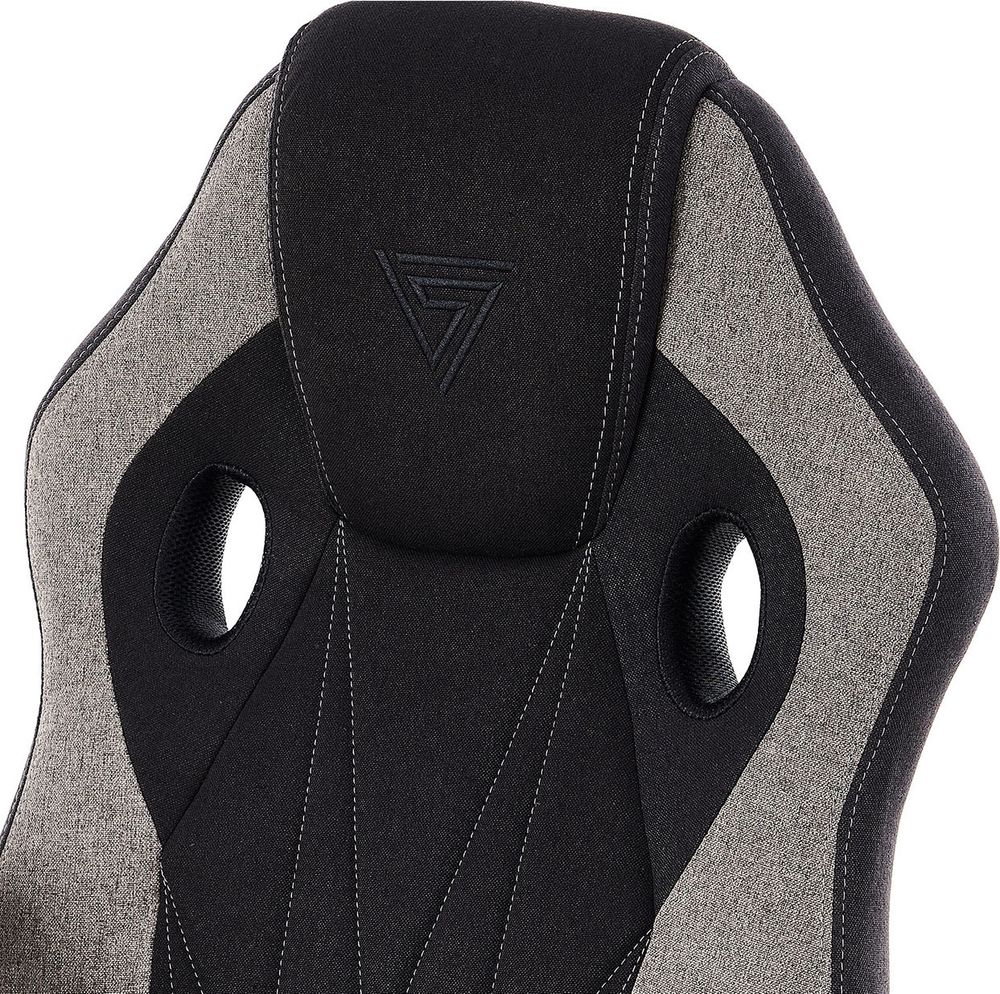 SENSE7 Prism Gaming Stuhl Stoff Schwarz-Grau - Ergonomischer Bürostuhl PC Schreibtischstuhl Zockerst FlowTech™ , HR-Schaum, HDF™-Gewebe