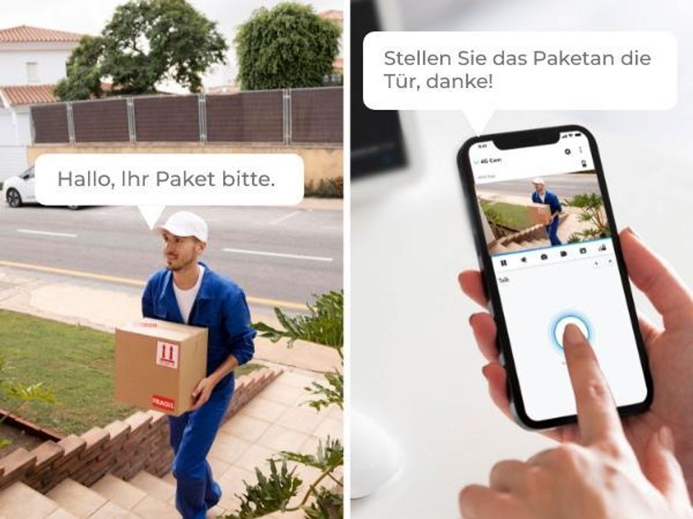 Reolink Duo 2+Solarpanel, 4K 8MP Akku WLAN Dual-Objekiv Überwachungskamera Aussen, 180° Panorama, 5/2.4 GHz WiFi, Smarte Erkennung, Farbnachtsicht