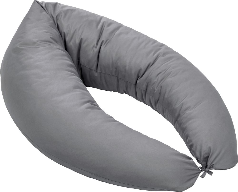 Cuscino per allattamento XXL grigio | cuscino per la gravidanza | 190 x 40 cm | Xdream | lavabile