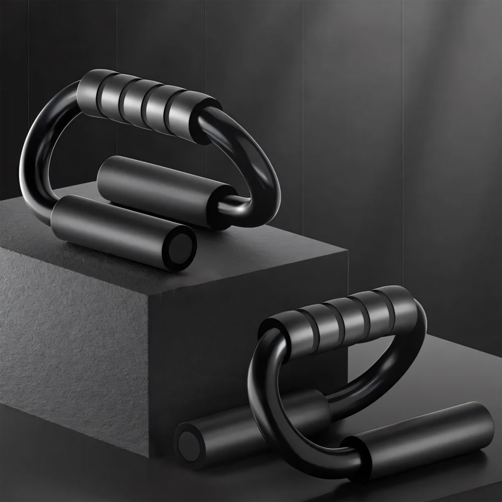 Liegestützgriffe 2er Set, Rutschfest Push Up Griffe, Push up Bars, Parallettes Liegestützen für Muskeltraining und Krafttraining, Stahl Retoo