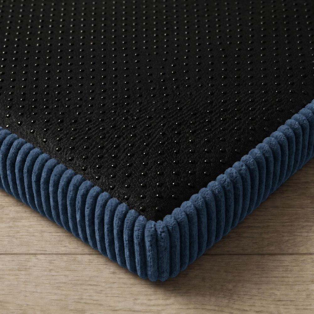 HUNDEBETT HUNDEKISSEN HUNDEMATTE CORD XL 120x80 CM Dunkelblau