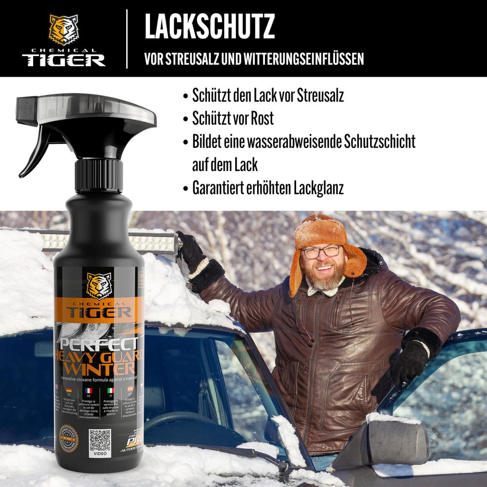 Produktpräsentation des Lackschutzsprays der Marke Chemical Tiger für Autos