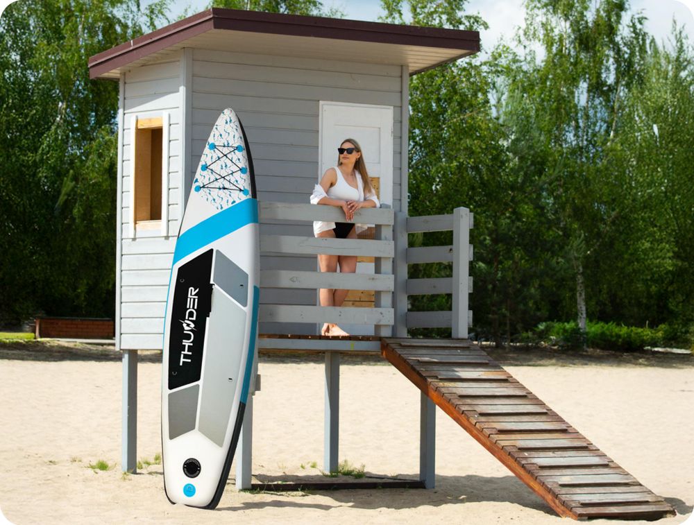 Deska SUP THUNDER® | MARIS | 320 x 75 x 15 cm | NIEBIESKA | Do 150 kg | Kompletny zestaw | Nadmuchiwana | Deska SUP | Akcesoria do desek SUP |